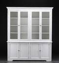 Stort vitrinskåp, vit antikbemålning  