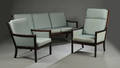 Ole Wanscher 1903-1985. Sofa samt to hvilestole af mahogni. 3