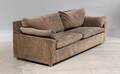 Søren Lund. Tre-pers. sofa betrukket med bredriflet møbelstof.