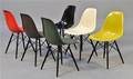 Charles Eames. Sæt på seks skalstole, multicolor, model DSW. 6 