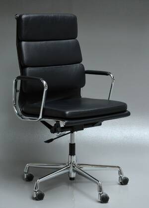 Charles Eames. Kontorstol med armlæn, EA 219 Full Leather 
