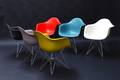 Charles Eames 1907 - 1978. Sæt på seks armstole, model DAR 6
