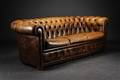 Tre-pers. Chesterfield sofa, læder
