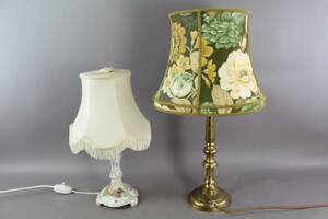 Bordslampor 2 st varav en Dresden och en i mässing
