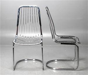 Stolar, förkromade, 2 st