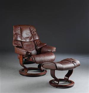 Stressless. Lænestol samt skammel 2  