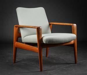 Dansk møbelarkitekt, omkr. 1960. Lænestol, teak