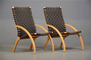 Par lænestole af formspændt bøg  2