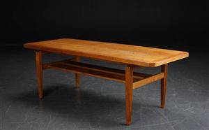 Sofabord af egetræ, dansk møbeldesign