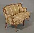 Sofa af nøddepoleret bøgetræ, rokokoform, 1900-tallets midte