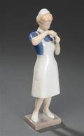 Bing  Grøndahl, porcelænsfigur, Sygeplejerske.