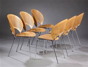 Nanna Ditzel, sæt på seks Trinidad spisestole. 6