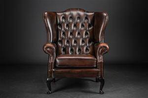 Wingback chair, læder