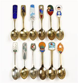 A. Michelsen, juleskeer, sterlingsølv 12 