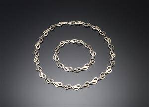  Halskæde og armbånd, sterling sølv 2
