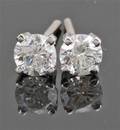 Earrings in 14k set with brilliant cut diamonds 0.50ct  This lot has been put up for resale under the new lot no. 3647059