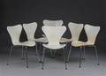 Arne Jacobsen, 7er stole, hvidlakeret, model 3107  6