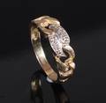 Ring, 14 kt guld, diamanter