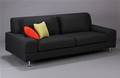 Tre-pers sofa, sort møbelstof