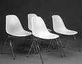 Charles Eames. Sæt på fire skalstole, model DSS 4 