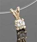 Pendant in 14k set with brilliant cut diamond 0.33ct 