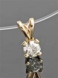 Pendant in 14k set with brilliant cut diamond 0.33 ct 