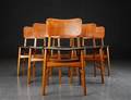 Seks stole, teak- og bøgetræ, Boltinge Stolefabrik 6