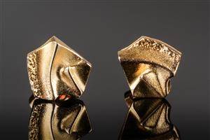 Lapponia. Et par ørestikker af guld 14 kt. 2