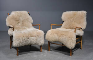 2 skandinaviske lammeskind i en nugatbrun nuance 2