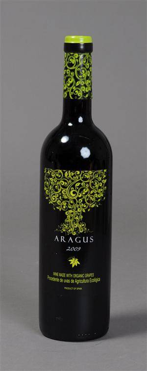 36 fl. Aragus, øko vin, Spanien, 2009. 36