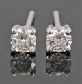 Earrings in 14k set with brilliant cut diamonds 0.40 ct