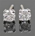 Earrings in 14k set with brilliant cut diamonds 0.47 ct