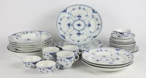 Royal Copenhagen Samling musselmalet halvblonde servicedele