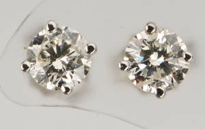 Brillantørestikker - ca. 1.06 ct. 2