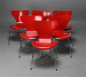 Arne Jacobsen, stolar 3107 Sjuan
