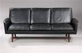Dansk møbelproducent. Tre-pers sofa, læder