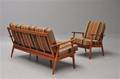 Dansk møbelproducent. Sofa og armstol af teak. 2