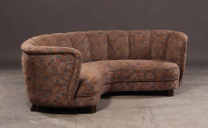 Dansk møbelproducent, bananformet sofa, 1950erne Denne vare er sat til omsalg under nyt varenummer 4389455