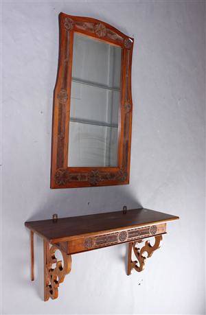 Spejl med væghængt konsol 2