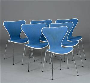 Arne Jacobsen. Seks Syver-stole, Model 3107 6 