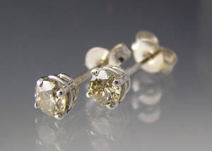 Par brillant ørestikker ca. 0.65 ct.