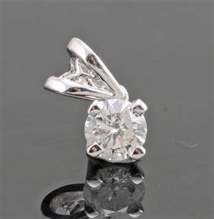 Pendant in 14k set with brilliant cut diamond 0.35 ct 
