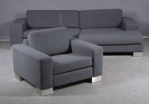 Chaiselong sofa samt hvilestol 2