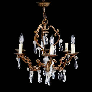 Taklampa mässing och prismor