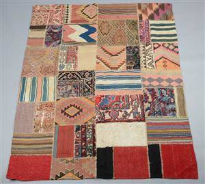 Persisk patchwork kelim, 210x175 cm. 