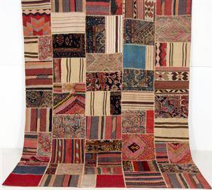 Matta, Patchwork kelim, 302x230 cm