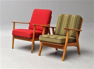 Dansk møbelproducent Par lænestole i teak, eg  bøg 2