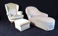 Ottomane und Sessel mit Hocker 3