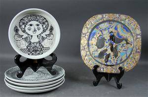 Bjørn Wiinblad for Rosenthal og Nymølle. Juleplatte og tallerkner og skål 6