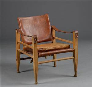 Safaristol med stel af bøgetræ,